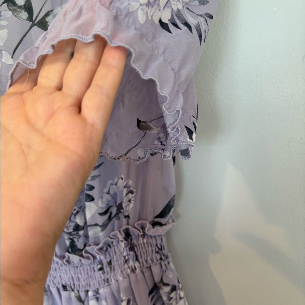 Elegant Purple Floral Maxi Dress - Picture 8 of 8